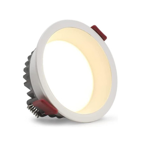 OEIEFE Ultra-Thin LED Recessed Lighting Anti-Glare Ceiling Light 5W 7W 9W 12W Super Bright Round Spotlight COB High Display Chip Downlight Ceiling Light Living Room, Bathroom, Hotel Baffle Trim (