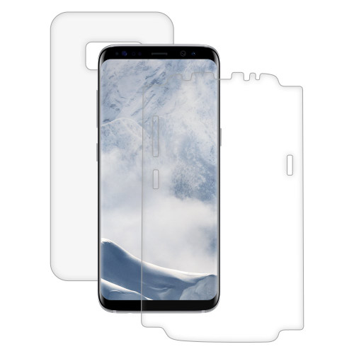 AMZER Shatterproof Full Body Coverage Screen Guard Scratch Shock Shatter Drop Protector Shield Screen Protector for Samsung Galaxy S8 - HD Clear Shockproof