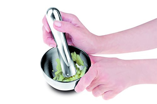 I GENIETTI Mini Mortar & Pestle, Silver