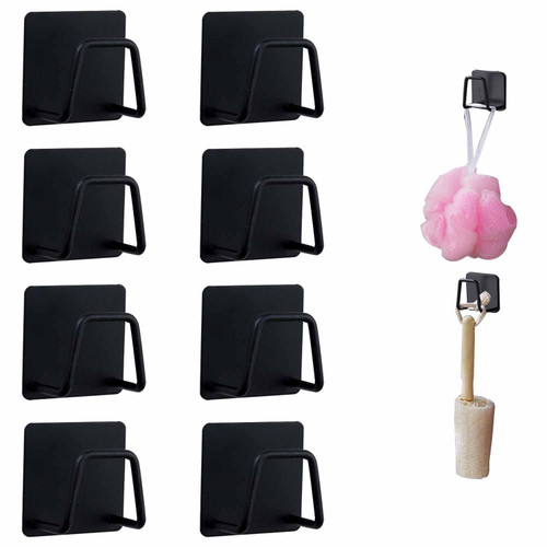 Kukiwhy 8 Pack Sink Sponge Holder for Kitchen Sink Premium Stainless Steel Rustproof Waterproof Quick Drying Small Strong Adhesive Sponge Holder