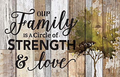 P. GRAHAM DUNN Our Family Strength Love Tree Distressed 25 x 16 Inch Solid Pine Wood Pallet Wall Plaque Sign P. GRAHAM DUNN Our Family Strength Love Tree Distressed 25 x 16 Inch Solid Pine Wood Pallet Wall Plaque Sign