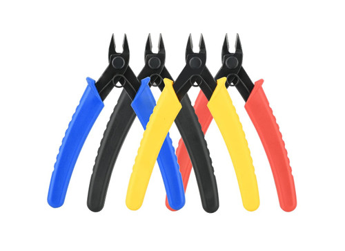 YITOGNDA Flush Cut Plier Micro Precision Wire Cutter, Diagonal Cutting Pliers for Electronics, Model and Jewelry Making 3D Printer (5inch 4-Piece Set)