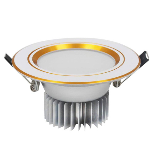 OKLUCK Ultra-Thin 3w, 5w, Led Room Ceiling Illumination Round Downlight Embedded Energy Saving High Ra Anti-Glare Hidden Panel Light Recessed Retrofit Spotlight Baffle Trim (Color : 5w)