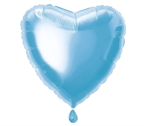 Unique Heart Foil Party Balloon - 18" | Baby Blue | 1 Pc Unique Heart Foil Party Balloon - 18" | Baby Blue | 1 Pc