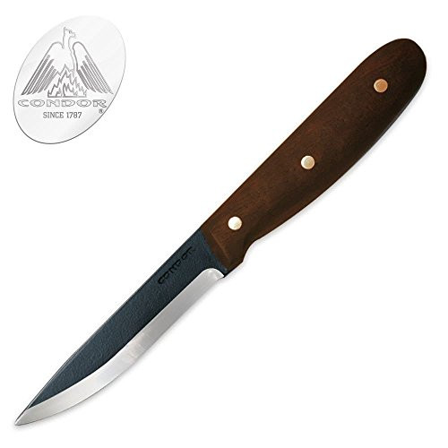 Condor Tool & Knife, Sapien Camp Knife, 4 in, Walnut Handle with Sheath