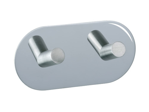 WENKO Wall Hook Duo of Stainless Steel, Shiny Silver