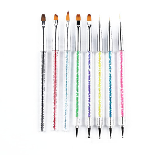 FALADOO Nail Art Point Drill Drawing Brush Pen, 8 PCS Double Ended Nail Art Brushes, Nail Art Liner Brushes Nail Art Dotting Pen Tools Set (multicolor-8pcs) FALADOO Nail Art Point Drill Drawing Brush Pen, 8 PCS Double Ended Nail Art Brushes, Nail Art Liner Brushes Nail Art Dotting Pen Tools Set (multicolor-8pcs)