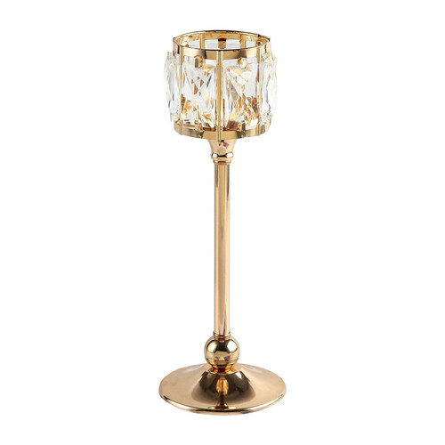 SM SunniMix Crystal Candle Holder Votive Candlestick Holders Decorative Tealight Candelabras Candle Stands for Wedding Table Centerpiece Home Decoration, Gold Large SM SunniMix Crystal Candle Holder Votive Candlestick Holders Decorative Tealight Candelabras Candle Stands for Wedding Table Centerpiece Home Decoration, Gold Large