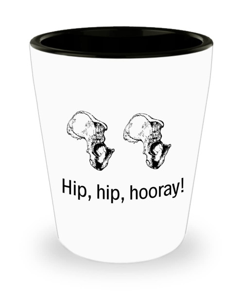 Hip Replacement Gift Hip Surgery Shot Glass Ceramic Shot Glass Hip Joint Surgery Get Well Gift Recovery Gift Hip Hip Hooray