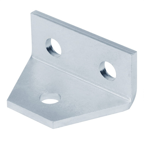 6 pcs Strut Connector Fitting Bracket for All 1-5/8" Strut Channel, Fit for 1/2" Bolt, 90 Degree 3 Hole Angle Bracket, Steel Galvanized Thickness 5.6mm(4 Gauge)