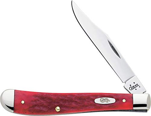 Case Dark Red Bone CV Slimline Trapper Pocket Knife