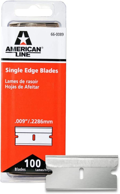 Single Edge Razor Blades - 100-Pack - 0.009" Heavy Duty High Carbon Steel for Extra Durability and Long Life - 66-0089 (3 Pack) Single Edge Razor Blades - 100-Pack - 0.009" Heavy Duty High Carbon Steel for Extra Durability and Long Life - 66-0089 (3 Pack)