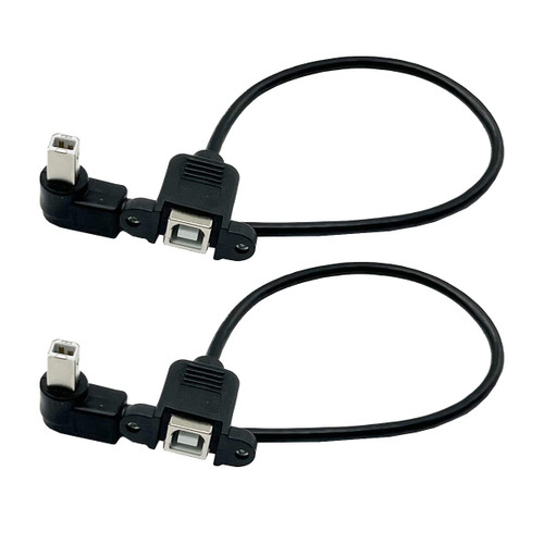 Seadream Angled USB B Printer Extension Cable with Panel Mount 2Pack USB 2.0 Type B Male Right Angled to Type B Female Extension Cable Panel Mount with Screw Holes Seadream Angled USB B Printer Extension Cable with Panel Mount 2Pack USB 2.0 Type B Male Right Angled to Type B Female Extension Cable Panel Mount with Screw Holes
