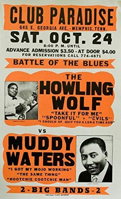 NINGFEI 1970 Muddy Waters/Howlin' Wolf Blues Metal Tin Sign Poster Wall Plaque Retro Wall Home Bar Pub Vintage Cafe Decor, 8x12 Inch NINGFEI 1970 Muddy Waters/Howlin' Wolf Blues Metal Tin Sign Poster Wall Plaque Retro Wall Home Bar Pub Vintage Cafe Decor, 8x12 Inch