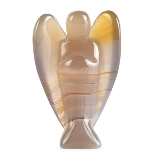 Artistone 2" Natural Agate Crystal Prayer Angel Figurines Carved Gemstone Pocket Guardian Angel Stone Healing Statue Home Decoration Artistone 2" Natural Agate Crystal Prayer Angel Figurines Carved Gemstone Pocket Guardian Angel Stone Healing Statue Home Decoration