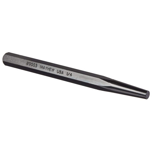 Mayhew Pro 20003 1/4-Inch Black Oxide Solid Punch