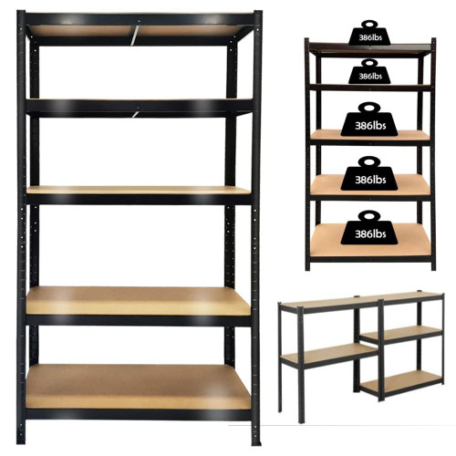 Heavy Duty 5 Tier Garage Shelving Units, Boltless Metal Storage Shelves Shed Utility Rack,175KG Per Shelf,Adjustable Shelving Unit Shed Warehouse Workshop Office Storage Shelves,Multipurpose Shelf Heavy Duty 5 Tier Garage Shelving Units, Boltless Metal Storage Shelves Shed Utility Rack,175KG Per Shelf,Adjustable Shelving Unit Shed Warehouse Workshop Office Storage Shelves,Multipurpose Shelf