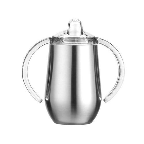 Hemoton Camping Coffee Mugs Thermal Coffee Mug Vacuum Insulated Coffee Mug 10oz Stainless Steel Tea Cup with Double Handle and Lid for Office Home Travel Cup Tumbler Thermal Coffee Mug