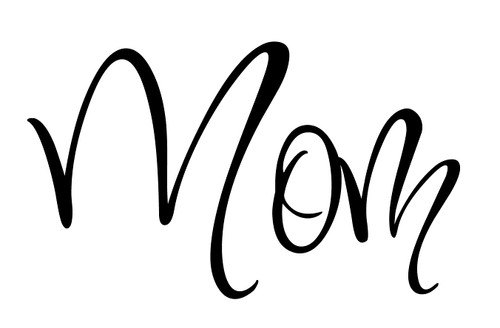 Vinyl Decal Sticker for Computer Wall Car Mac MacBook and More - Mom - 5.2 x 3 inches