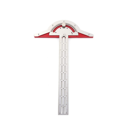 10Inch Woodworkers Edge Ruler, Protractor Angle Finder Woodworking Design Ruler with Protractor T Square T Ruler Straight Edge Inch Ruler (10" / 15" / 20") (10")