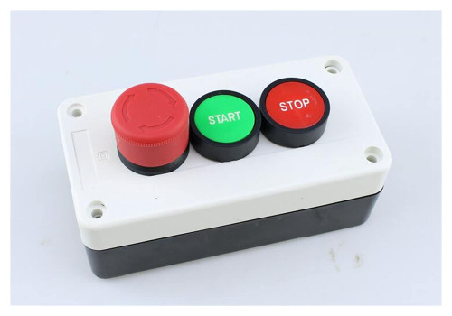 FEHAUK NC Emergency Stop NO Red Green Push Button Switch Station 600V 10A (Color : Start - Stop)