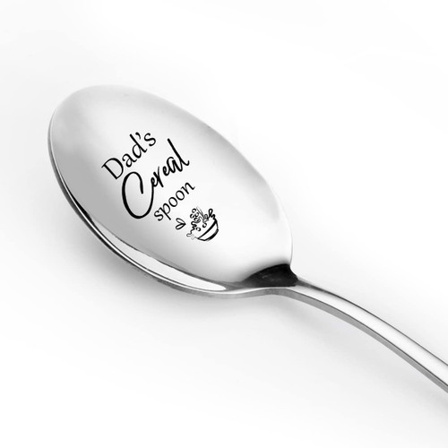 Best Dad Gifts - Dad's Cereal Spoon - Funny Dad Cereal Spoon Engraved Stainless Steel - Dad Gift from Daughter Son - Father's Day/Birthday/Christmas Gifts Best Dad Gifts - Dad's Cereal Spoon - Funny Dad Cereal Spoon Engraved Stainless Steel - Dad Gift from Daughter Son - Father's Day/Birthday/Christmas Gifts