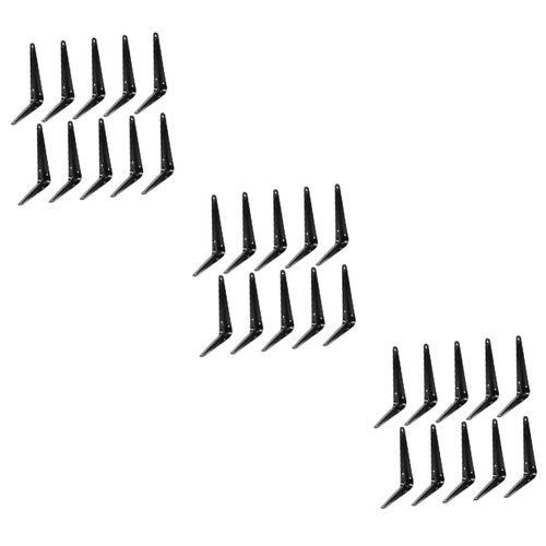 OSALADI 30 Pcs Nine Ratio Triangle Bracket Collapsible Shelves Metal Shelf Metal Wall Shelf L Bracket Black Shelf l Brackets Support Brackets for Shelves Metal Black Hidden Brackets Heavy