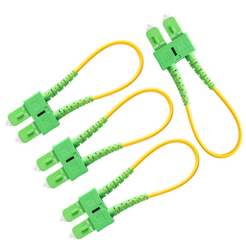 4 PCS Single Mode Loopback Plug Tester SC-APC Fiber Optical Duplex Cable Adapter 9/125