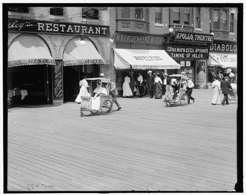 HistoricalFindings Photo: Rolling Chairs,Boardwalk,Wheeled Chairs,HP Fridenberg,Son,Atlantic City,NJ,1905