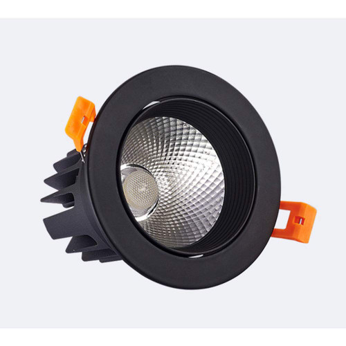 OKLUCK Ultra-Thin Lingt Round Downlight Spotlight Recessed Adjustable Indoor Ceiling Lighting Fixture Fire Rated Energy Saving LED Downlighters Wash Wall Lamps for Bathroom Living Room Kitchen Baffle