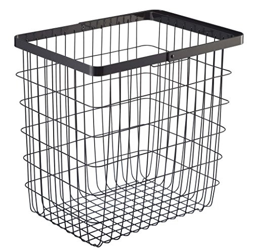 YAMAZAKI home Tower Laundry Basket - Large Storage Hamper, Black