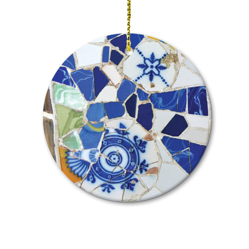 Round Gaudi Mosaic Ornament