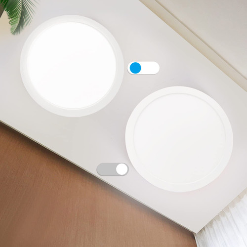 Wheatronic 2 Pack LED Ceiling Light Fixture Flush Mount, 12inch Ceiling Light Ultra Slim,18W Light Fixture Ceiling Mount,3000K 4000K 5000K Dimmable Round Ceiling Lamp for Kitchen, Hallway