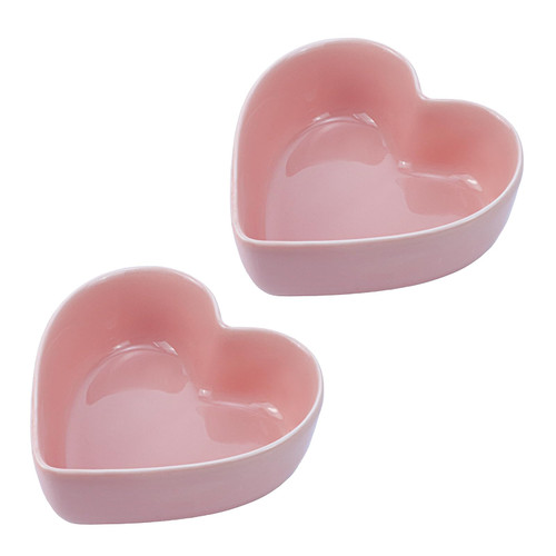 Wait Fly 2pcs Heart-Shaped Bowls for Salad Soup Snack Dessert Household Cooking Bowls for Home Kitchen, Pink Wait Fly 2pcs Heart-Shaped Bowls for Salad Soup Snack Dessert Household Cooking Bowls for Home Kitchen, Pink