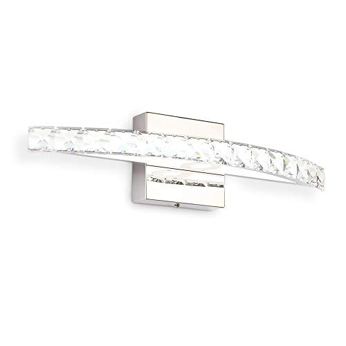 LED Vanity Lights 17.3in 10W Bathroom Vanity Light Fixtures Crystal Modern Vanity Lights Cool White 6000K Bathroom/Bedroom Mirror Lamps Wall Lights LED Vanity Lights 17.3in 10W Bathroom Vanity Light Fixtures Crystal Modern Vanity Lights Cool White 6000K Bathroom/Bedroom Mirror Lamps Wall Lights