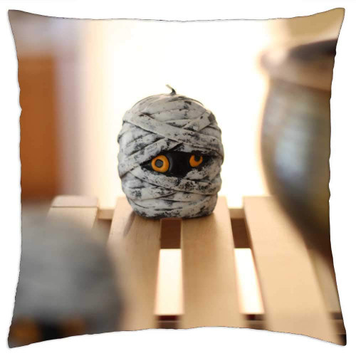 LESGAULEST Throw Pillow Cover (16x16 inch) - Halloween Skeleton Head Skull Spooky Shelf Home