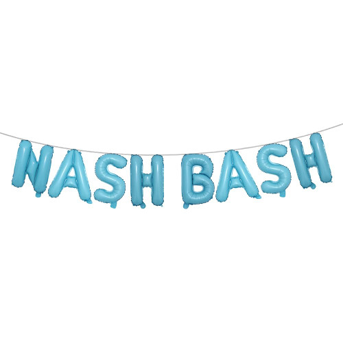 16 inch Multicolor Bach Bash Balloons Bach Bash Decorations Bach Bash Banner Nashville Bachelorette Party Decorations Nash Bash Party Decorations (NASH BASH Light Blue)