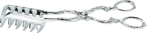 Rigeli Regent Chromeplated Spaghetti Tongs Of Stainless Steel, Food Tong, Serving Tong Silver, 8.6inch (22cm)