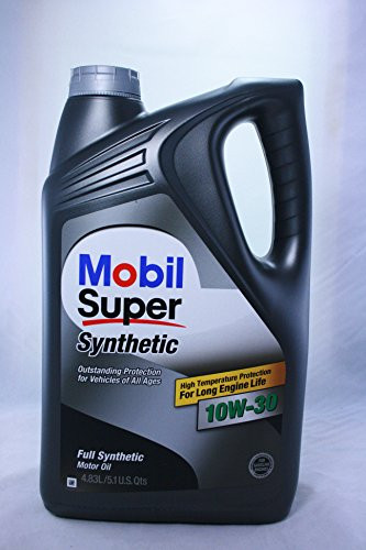 Mobil Super Synthetic for Long Engine Life 10W-30 Full Synthetic Motor Oil 5 Quart - Jug