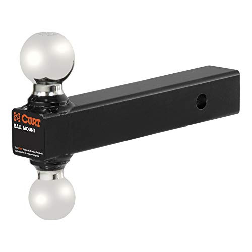CURT 45665 Multi-Option Hitch Mount with 2-Inch and 2-5/16-Inch Trailer Balls Fits 2-Inch Receiver, 10,000 lbs. GTW Fits 2-Inch Receiver, 10,000 lbs. GTW