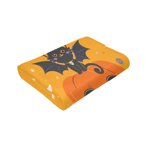 Fleece Throw Blanket for Couch Happy Halloween Bats and Pumpkin Lightweight Fuzzy Cozy Soft and Warm Blankets for Sofa, Bed, 50x40 Inches Fleece Throw Blanket for Couch Happy Halloween Bats and Pumpkin Lightweight Fuzzy Cozy Soft and Warm Blankets for Sofa, Bed, 50x40 Inches