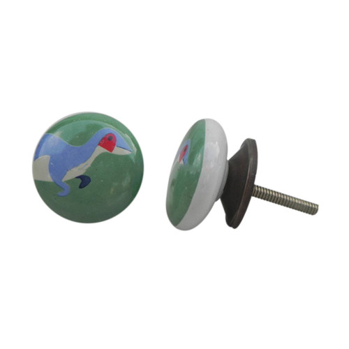 Indian Shelf 2 Pack Knobs and Pulls | Multicolor Cabinet Knobs | Dino Flat Cabinet Pulls | Ceramic Antique Drawer knobs | Knobs for Dresser | Kids Dresser Knobs | Kids Knobs