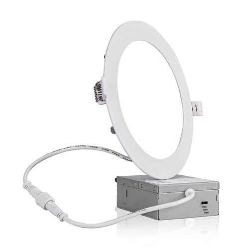 1 Pack 6 Inch 3CCT Ultra-Thin LED Recessed Ceiling Light Slim Panel Light with Junction Box, 3000K-5000K Selectable, 15W 110W Eqv, 1000LM Dimmable Can-Killer Downlight - ETL & Energy Star Certified 1 Pack 6 Inch 3CCT Ultra-Thin LED Recessed Ceiling Light Slim Panel Light with Junction Box, 3000K-5000K Selectable, 15W 110W Eqv, 1000LM Dimmable Can-Killer Downlight - ETL & Energy Star Certified