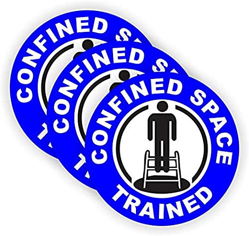 Confined Space Trained & Certified Hard Hat Sticker/Helmet Decal Label Lunch Tool Box