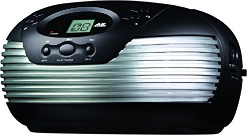 Coby CD Portable Boom Box with AM/FM Radio (Silver)