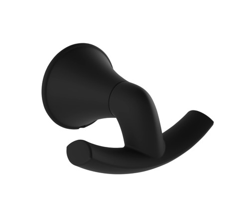 Symmons Elm Wall Mounted Bathroom Robe Hook in Matte Black Large