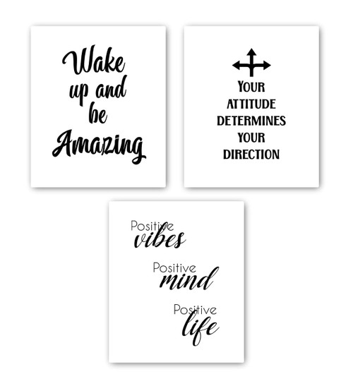 Inspirational Wall Art -Set of 3 Prints - Unframed Black and White Motivational Office or Bedroom Decor with Positive Quotes and Sayings - Daily Affirmations Poster for Men, Women & Kids or Teens (CTRL, ALT, DEL, 8"x10") Inspirational Wall Art -Set of 3 Prints - Unframed Black and White Motivational Office or Bedroom Decor with Positive Quotes and Sayings - Daily Affirmations Poster for Men, Women & Kids or Teens (CTRL, ALT, DEL, 8"x10")