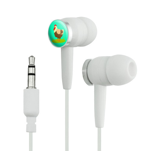 GRAPHICS & MORE Chicken in Profile Novelty in-Ear Earbud Headphones