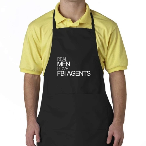 Eddany Real men love Fbi Agents Bold Apron