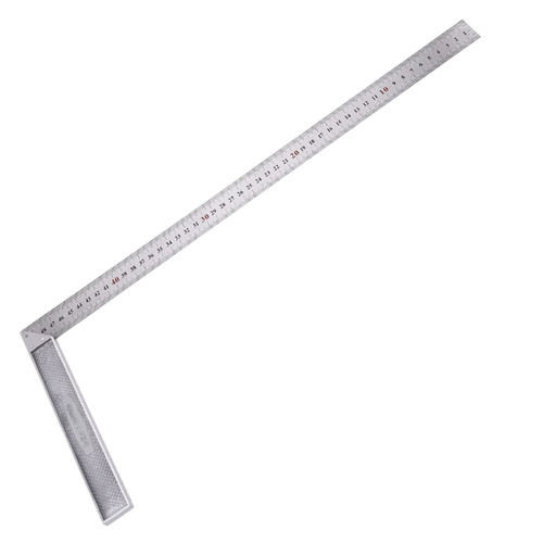 Bettomshin 1pcs Right Angle Ruler,Framing Square Ruler,500mm / 19.7-inch Stainless Steel, L Shape Ruler, Framing Ruler, Try Square Ruler Tools for Carpenter Engineer